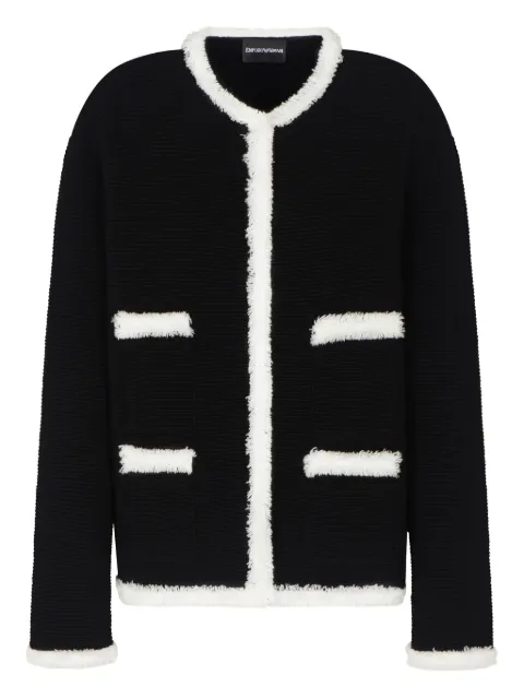 Emporio Armani Ottomam fringed-detail jacket