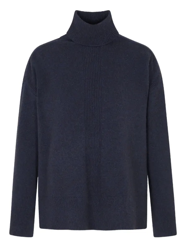 Emporio Armani Ribbed roll-neck Sweater Blue FARFETCH GR