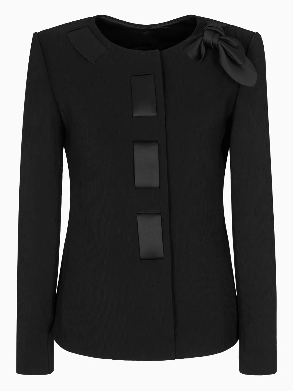 Emporio Armani satin-bow detail blazer | Black | Image 1
