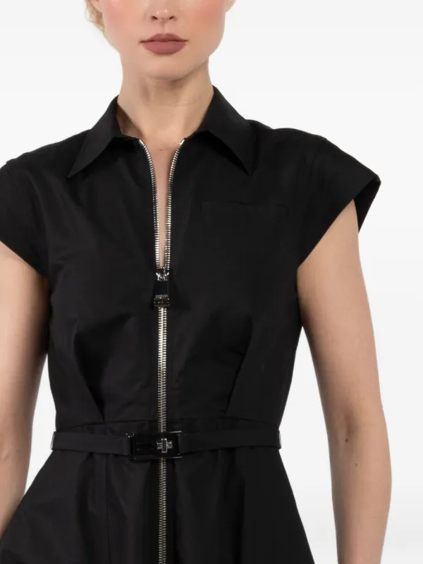 Brandon Maxwell Jurk Met Ceintuur En Rits Zwart FARFETCH NL