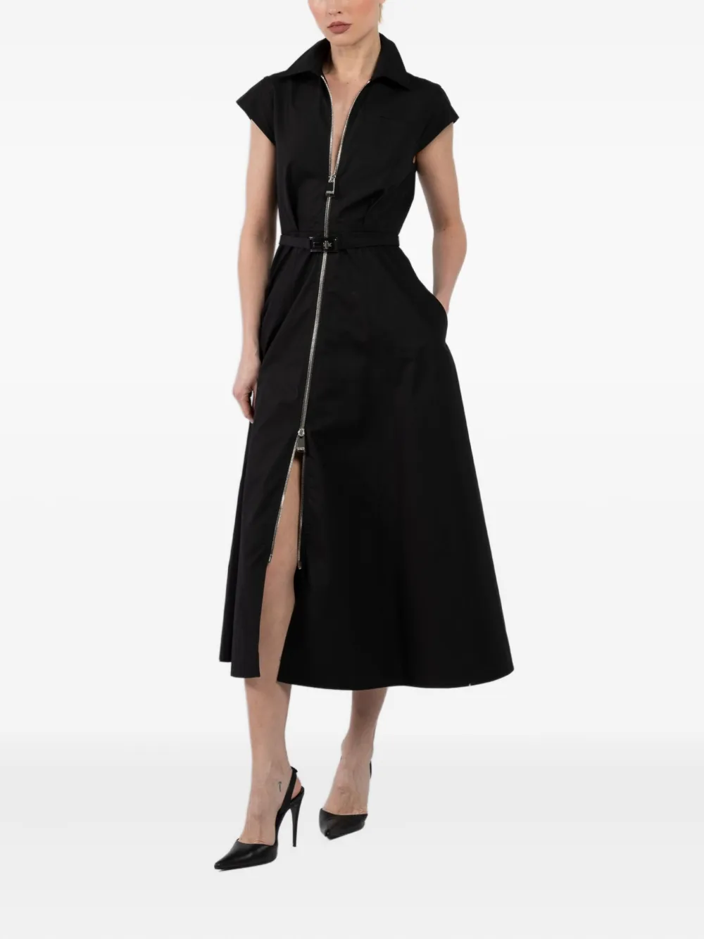 Brandon Maxwell zip-up belted dress | Day Dresses | Image 2