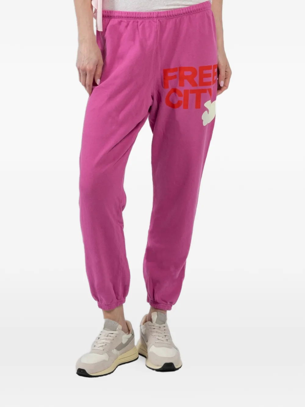 FreeCity logo-print track pants - Rosa