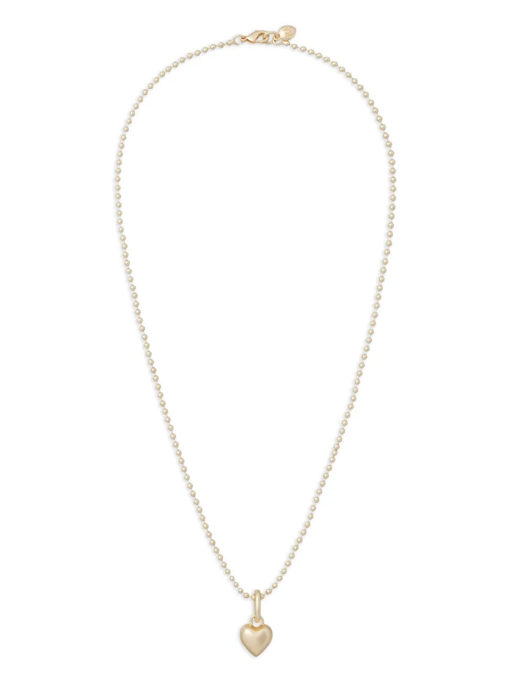 heart-pendant ball-chain necklace
