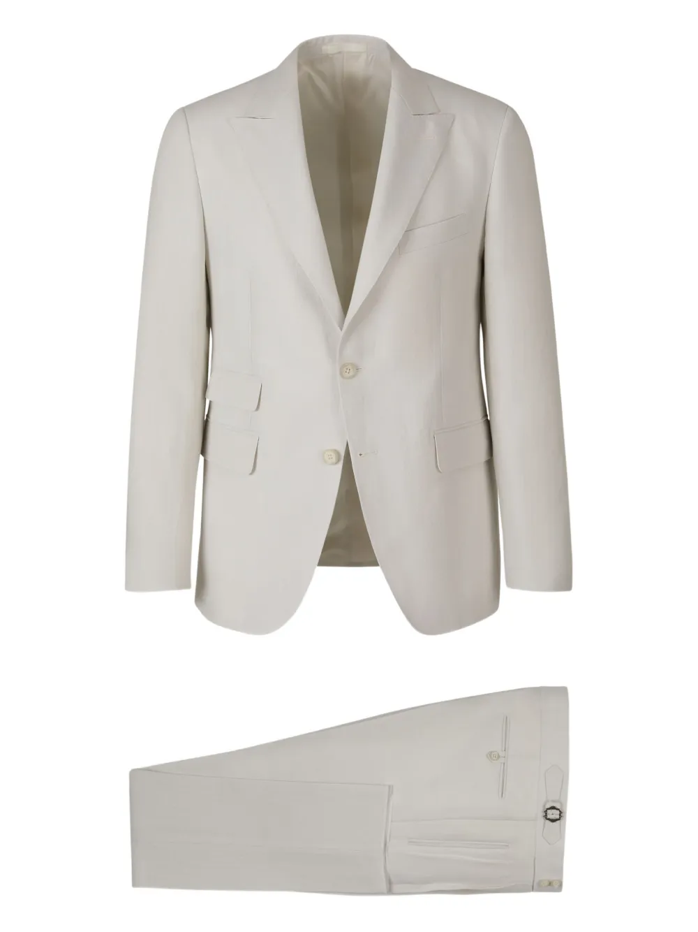 Scabal single-breasted suit - ホワイト Scabal single-breasted suit - ホワイト
