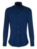 Fray button-down cotton shirt - Blue