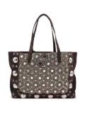 Valentino Garavani Nellcôte eyelet-embellished tote bag - Brown