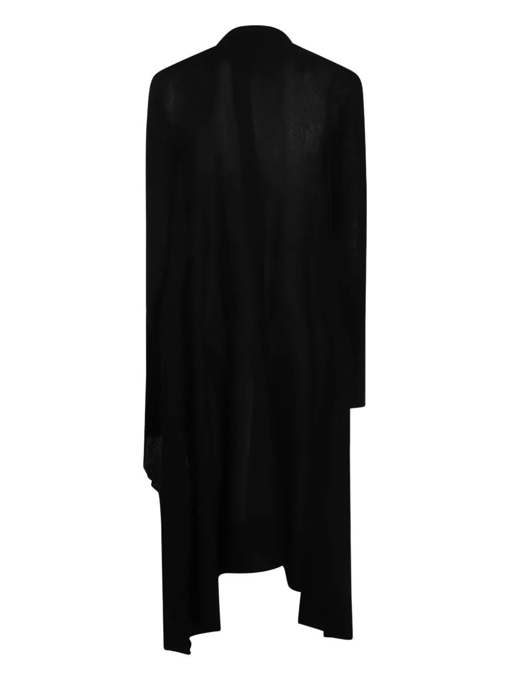 Rick Owens Asymmetrische gedrapeerde jas Zwart