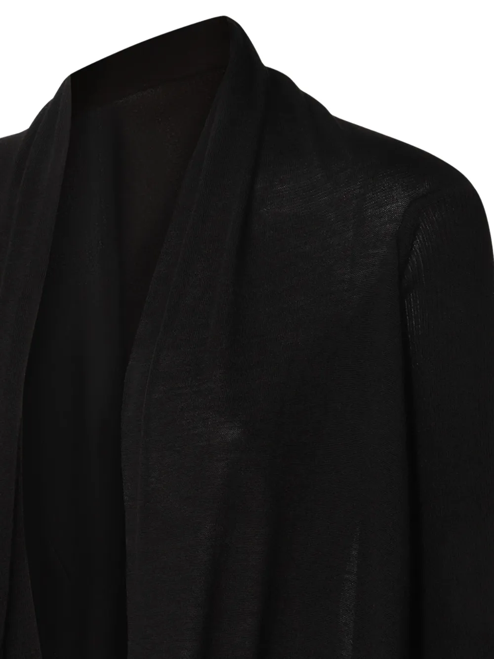 Rick Owens Asymmetrische gedrapeerde jas Zwart
