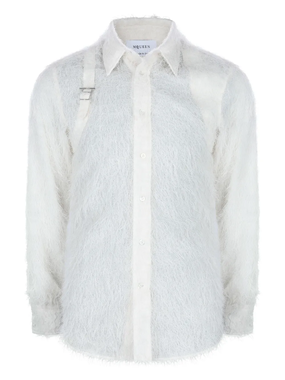 Alexander McQueen Harness textured shirt Wit