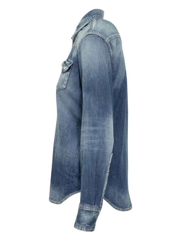 DSQUARED2 デニムウエスタンシャツ | ブルー | FARFETCH JP