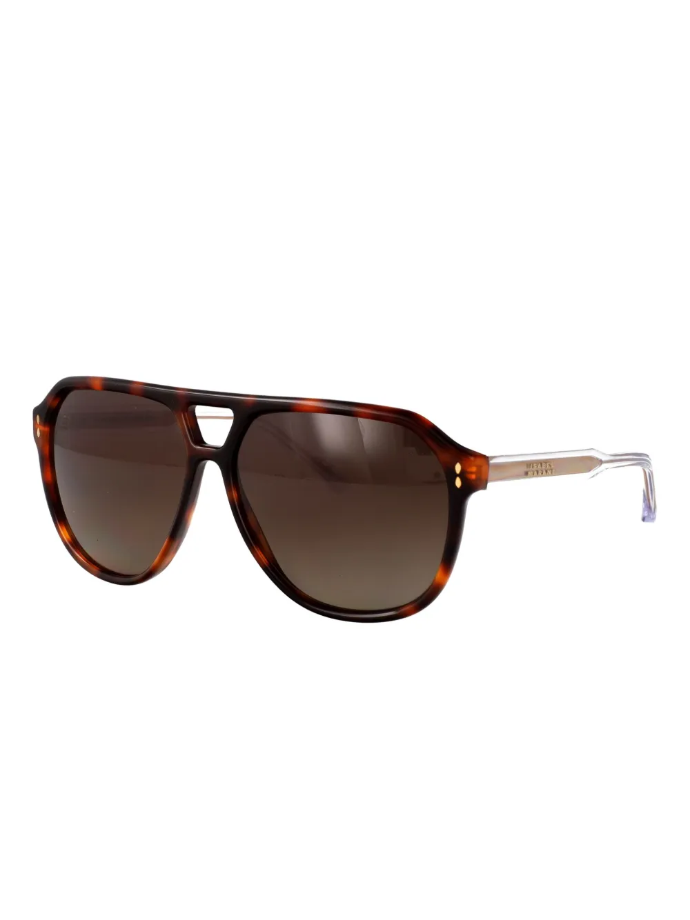 Isabel Marant Eyewear Zonnebril met ovalen montuur en schildpadschild effect Bruin
