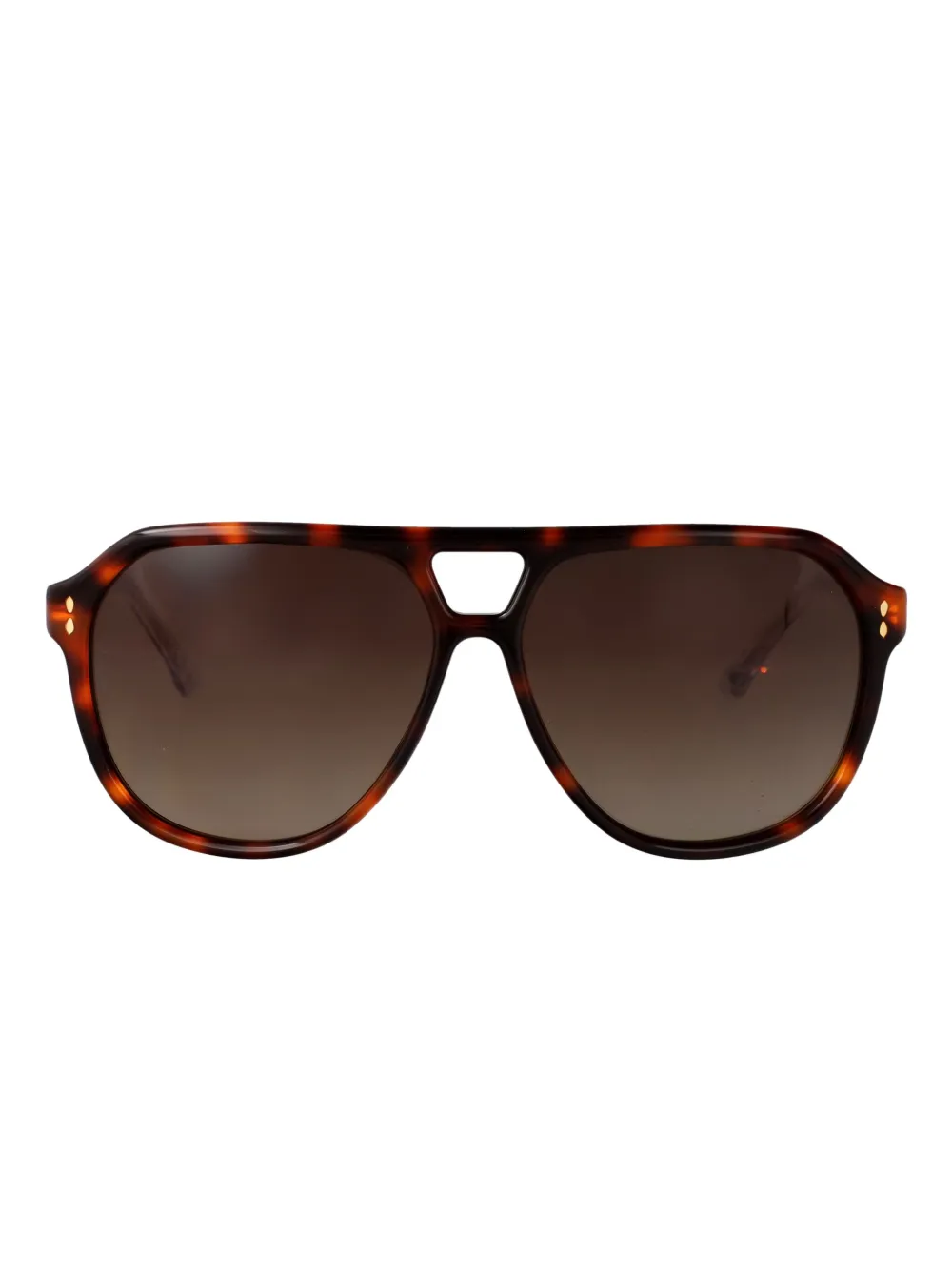 Isabel Marant Eyewear Zonnebril met ovalen montuur en schildpadschild effect Bruin