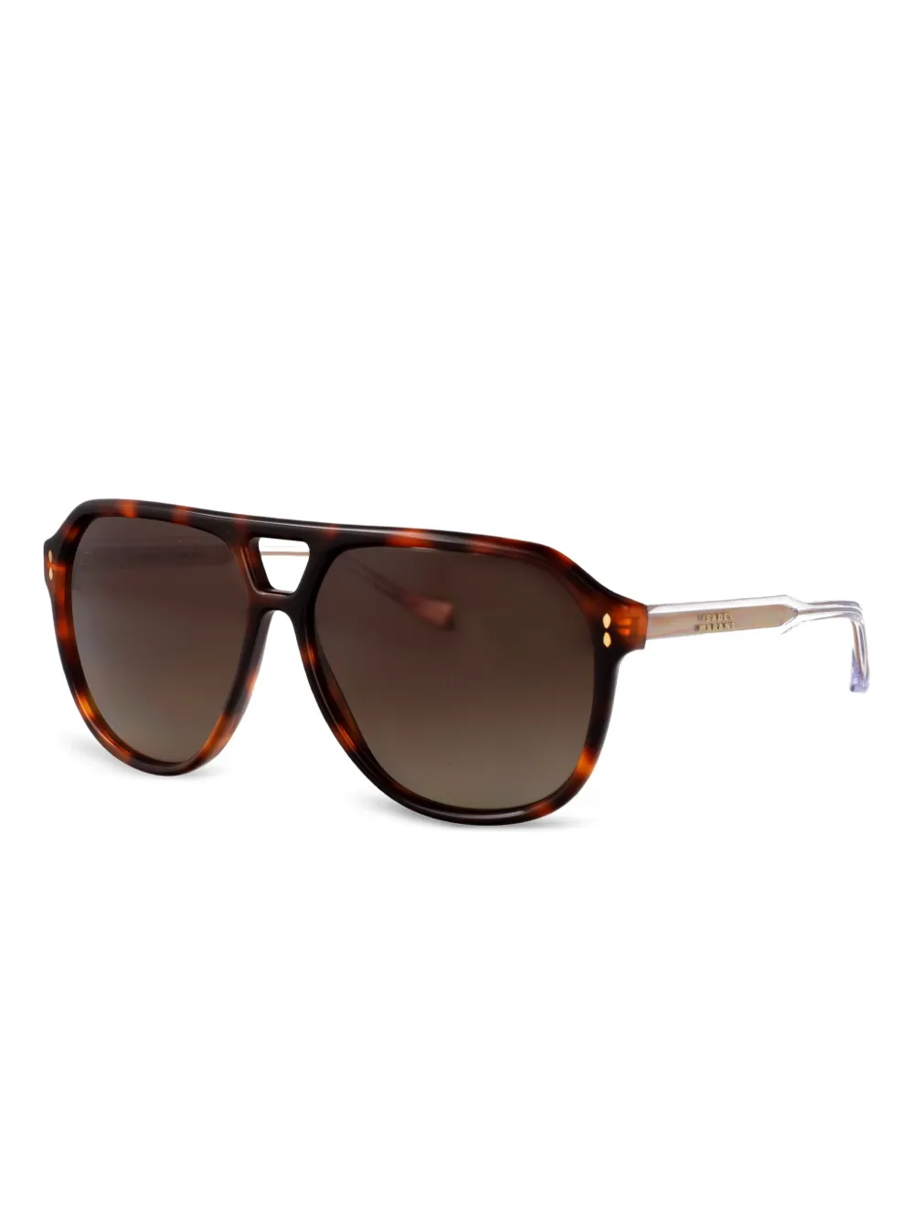 Isabel Marant Eyewear Zonnebril met ovalen montuur en schildpadschild effect - Bruin