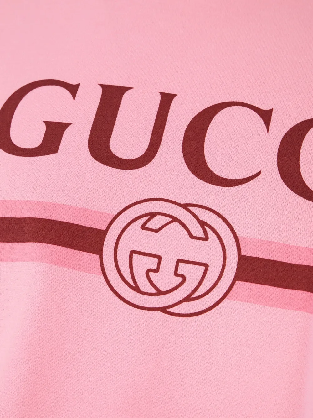 Gucci T-shirt met logoprint Roze