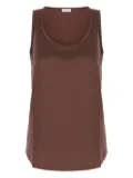 Brunello Cucinelli sequin-trimmed sleeveless top - Brown