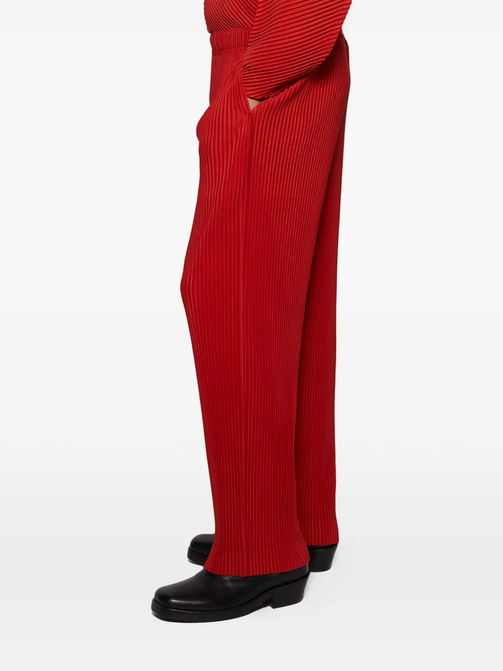 Issey Miyake Geplooide broek Rood