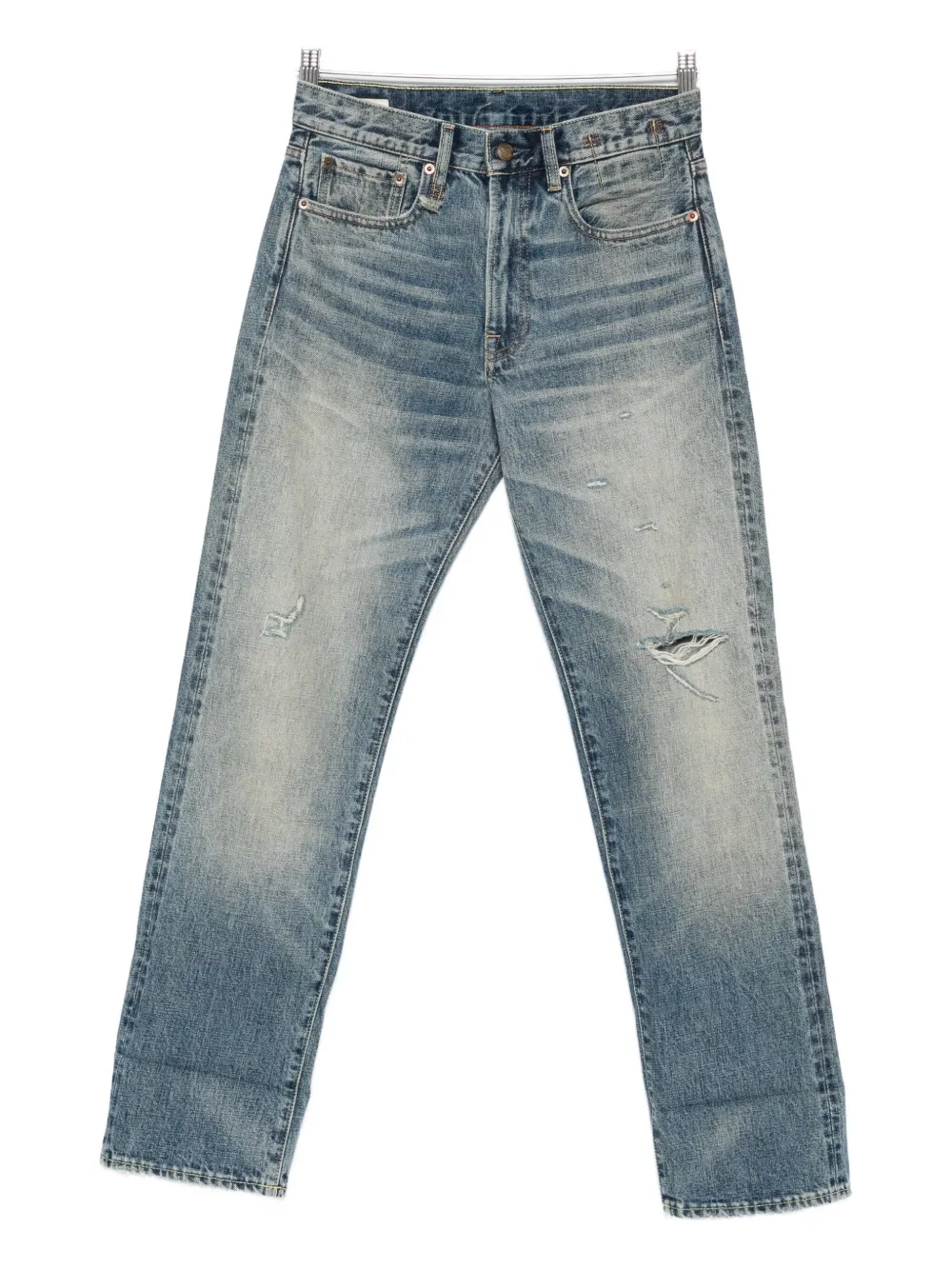 R13 logo-patch jeans - Blu