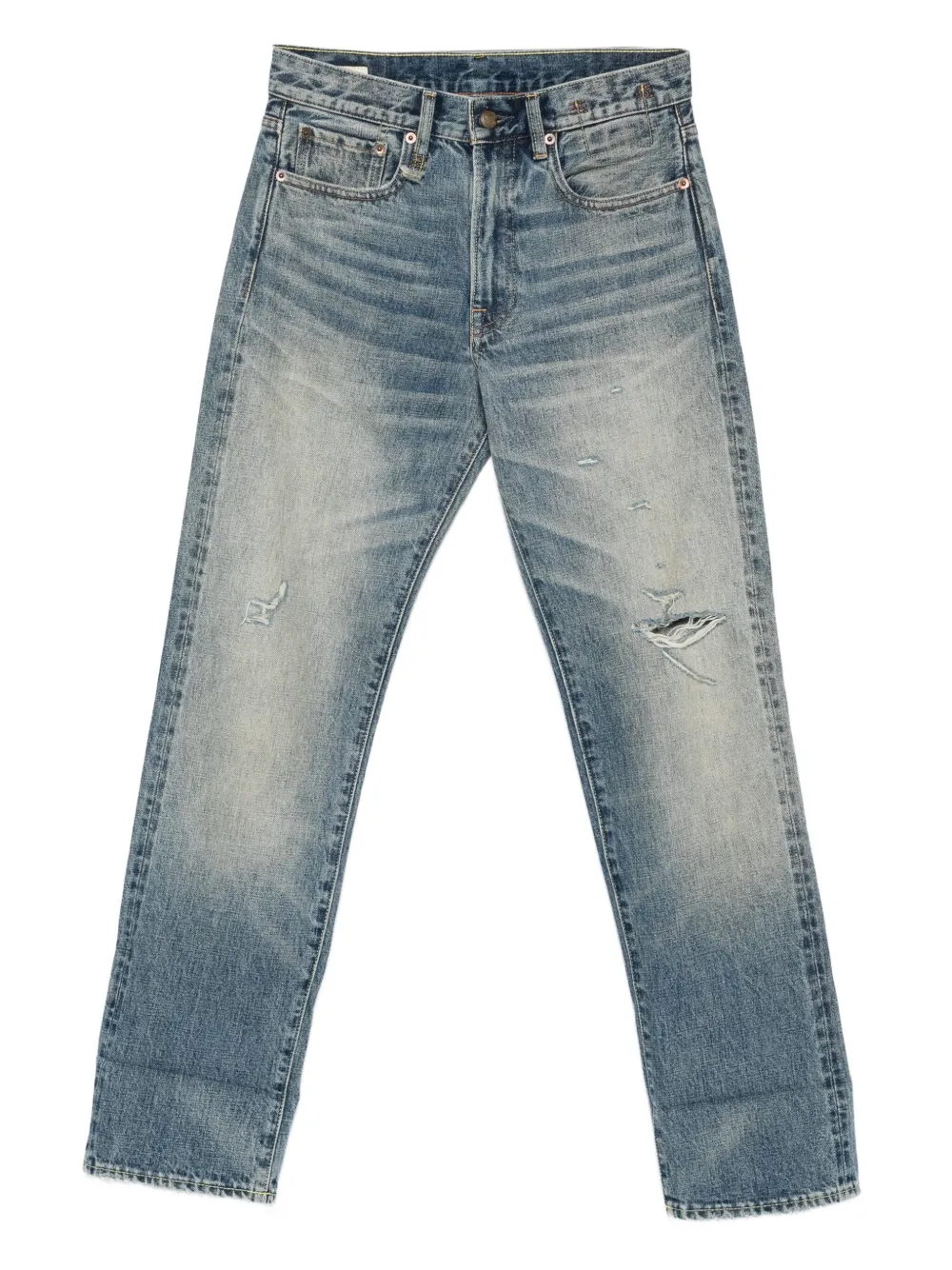 R13 logo-patch jeans Blauw