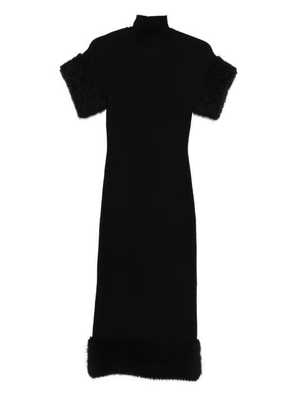 moschino black dress Moschino - Printed heavy cotton dress - Black