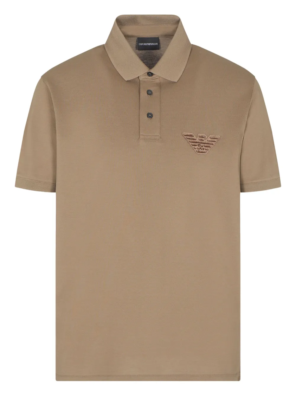 Emporio Armani Poloshirt met logopatch Beige