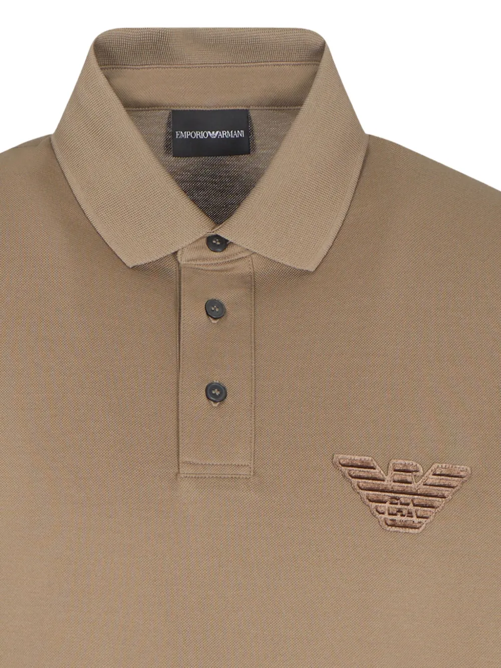 Emporio Armani Poloshirt met logopatch - Beige