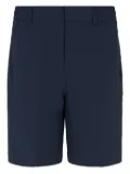 Emporio Armani seersucker elastic-waist shorts - Blue