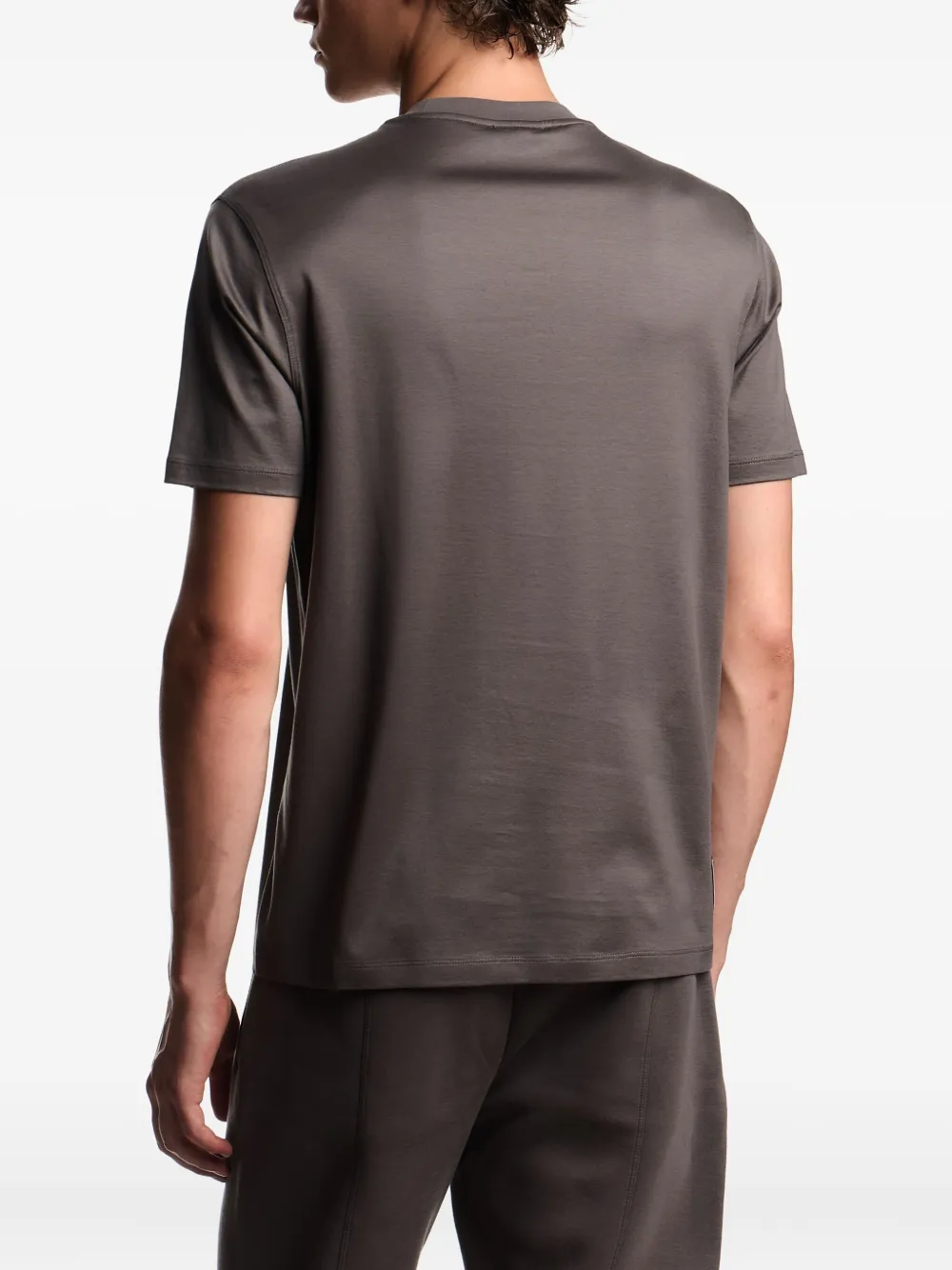Emporio Armani T-shirt met ronde hals en logo Grijs