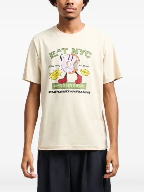 Emporio Armani camiseta con donut estampado