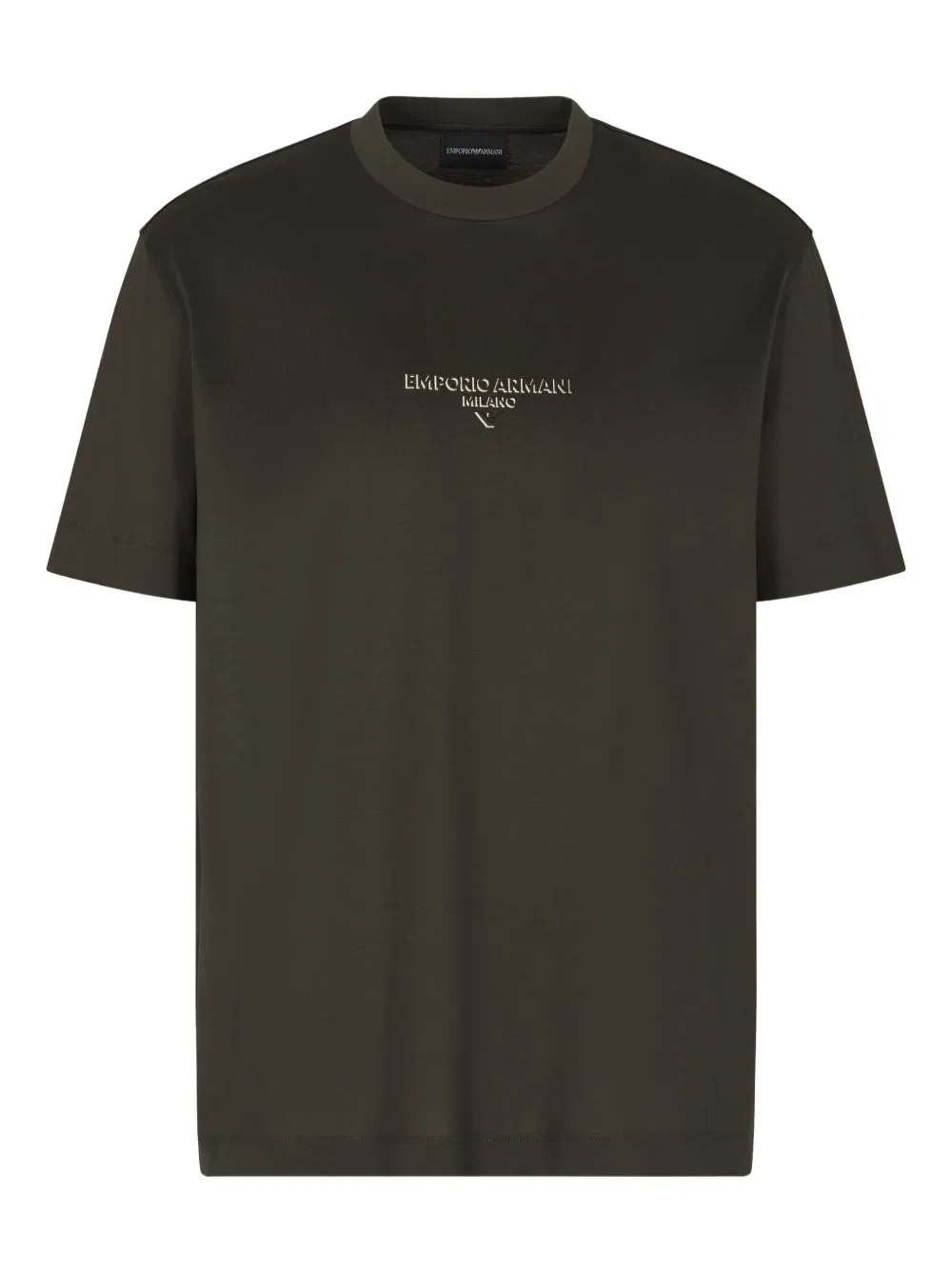 Emporio Armani T-shirt met geborduurd logo Groen
