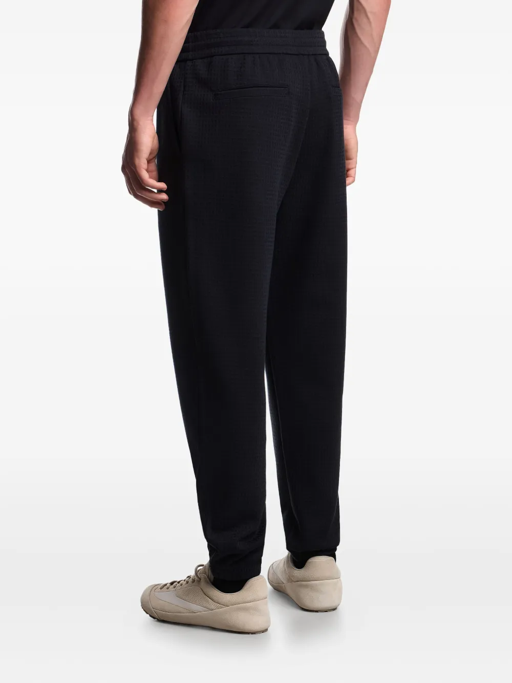Emporio Armani Broek met trekkoord en textuur Blauw