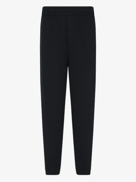 Emporio Armani textured drawstring trousers