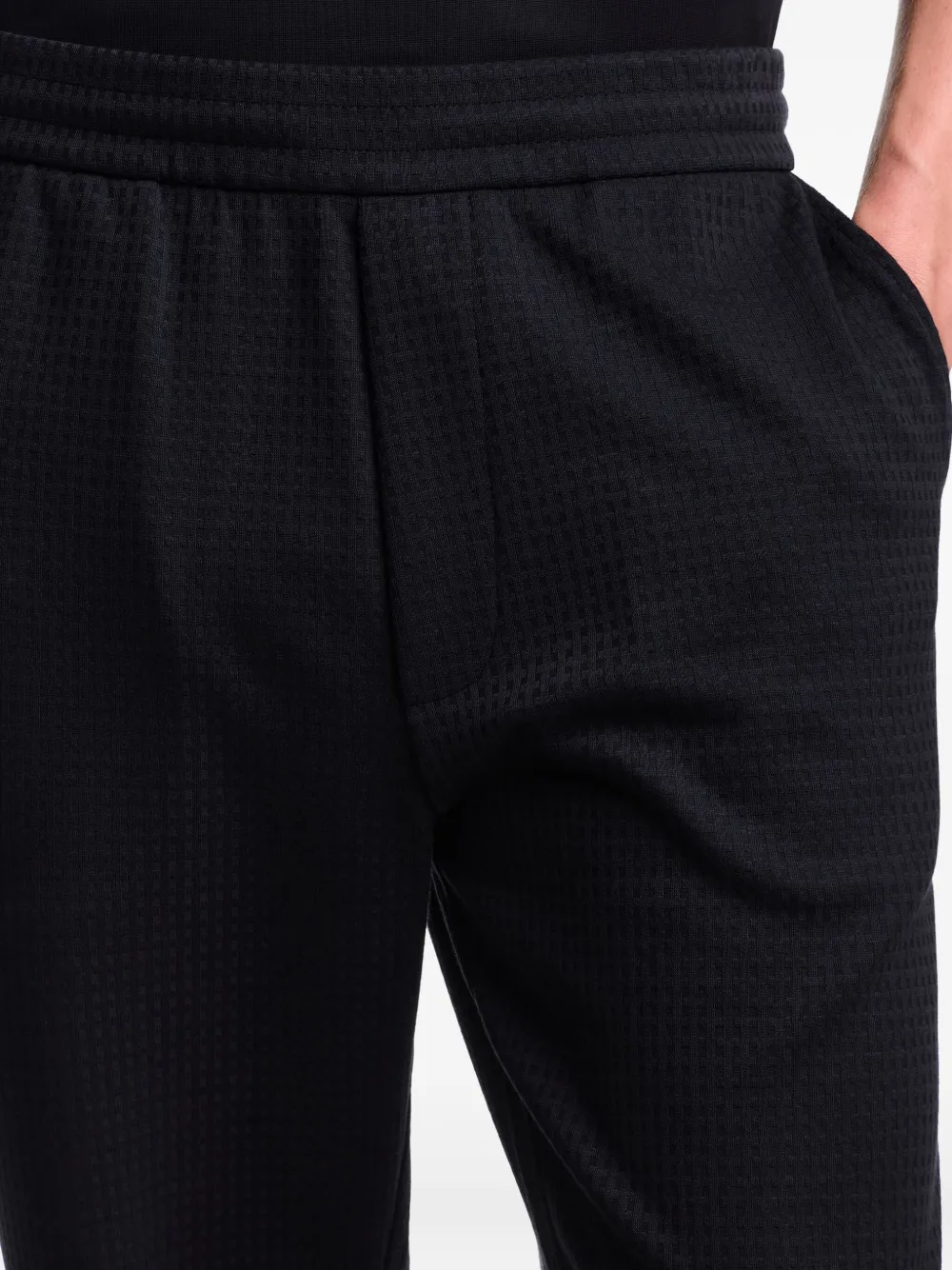 Emporio Armani Broek met trekkoord en textuur Blauw