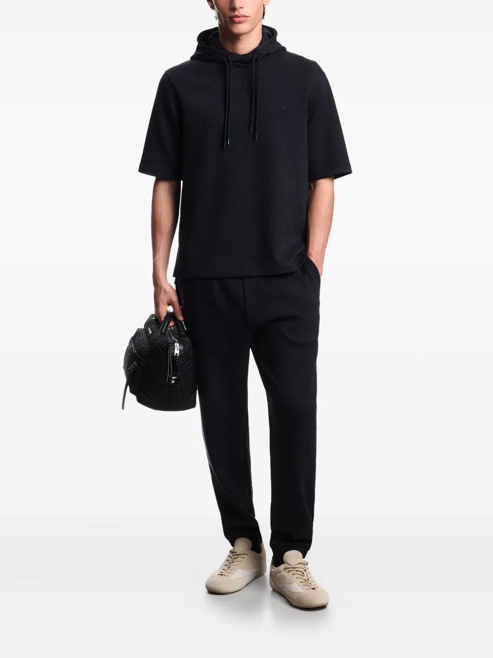 Emporio Armani textured drawstring trousers | Sweatpants | Image 2