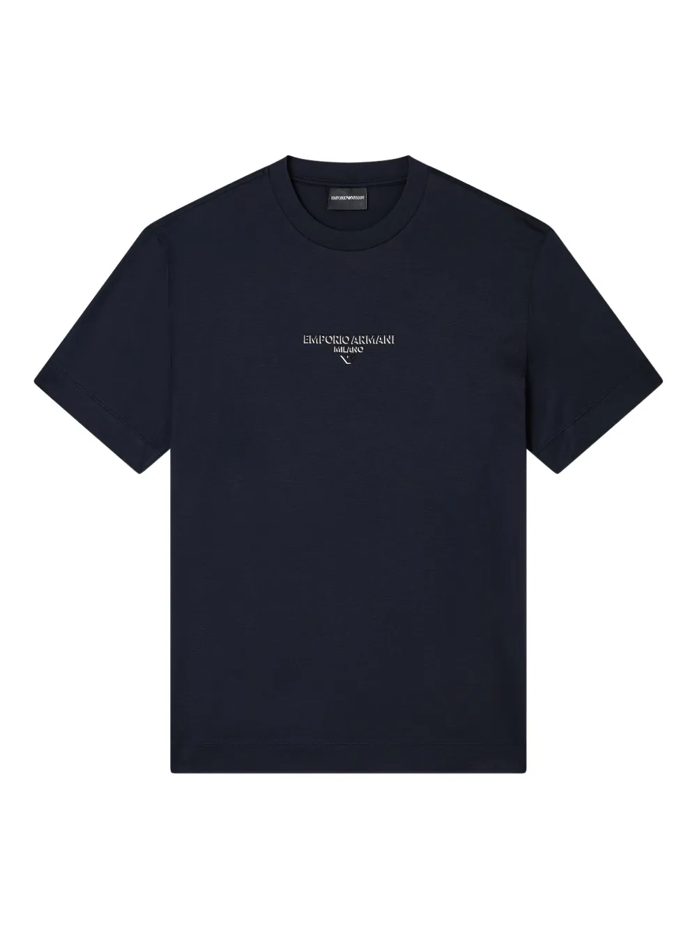 Emporio Armani logo-embroidered T-shirt | Blue | Image 1