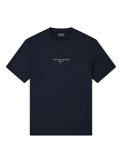 Emporio Armani logo-embroidered T-shirt