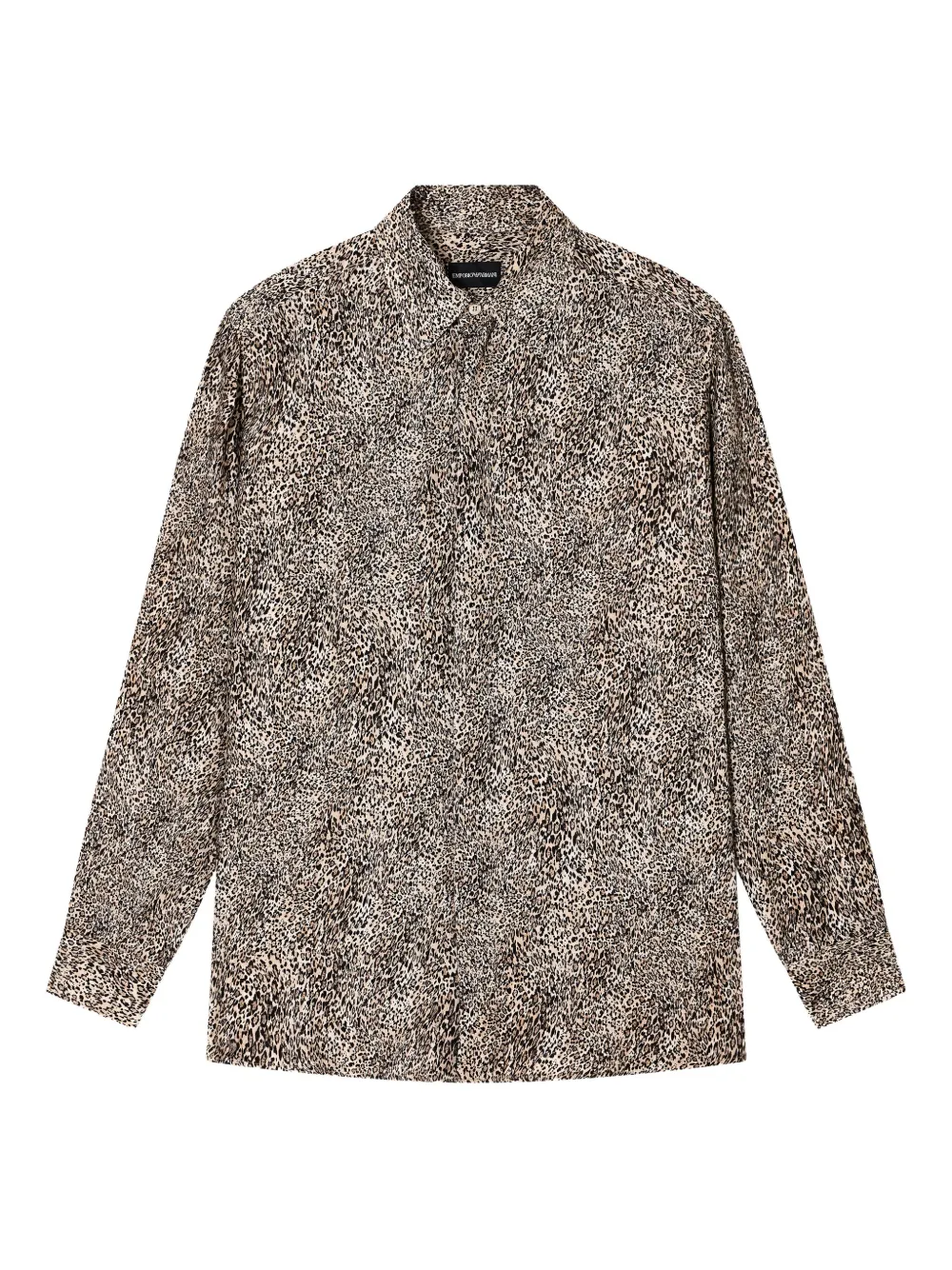 Emporio Armani Overhemd met dierenprint Beige