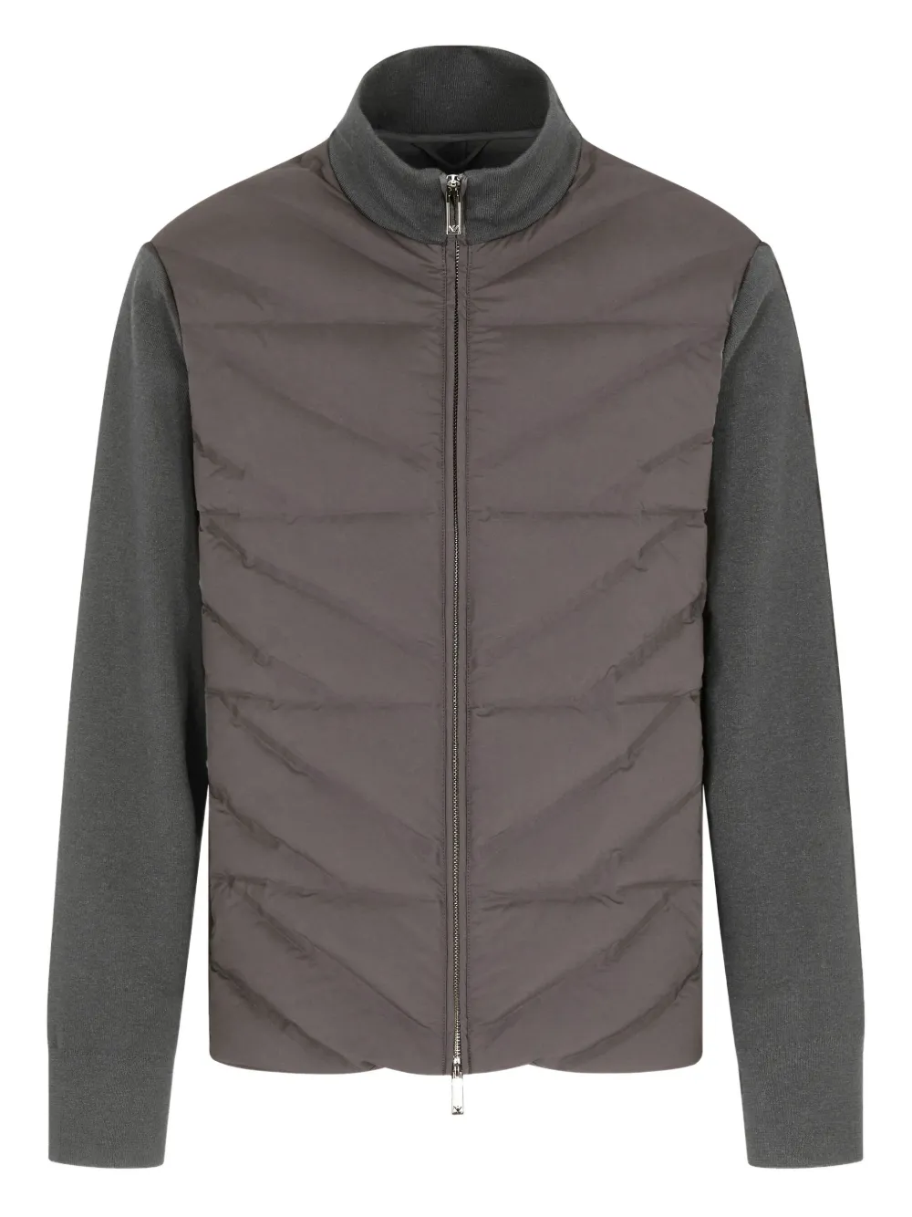 Emporio Armani Gewatteerd jack met vlakken Grijs