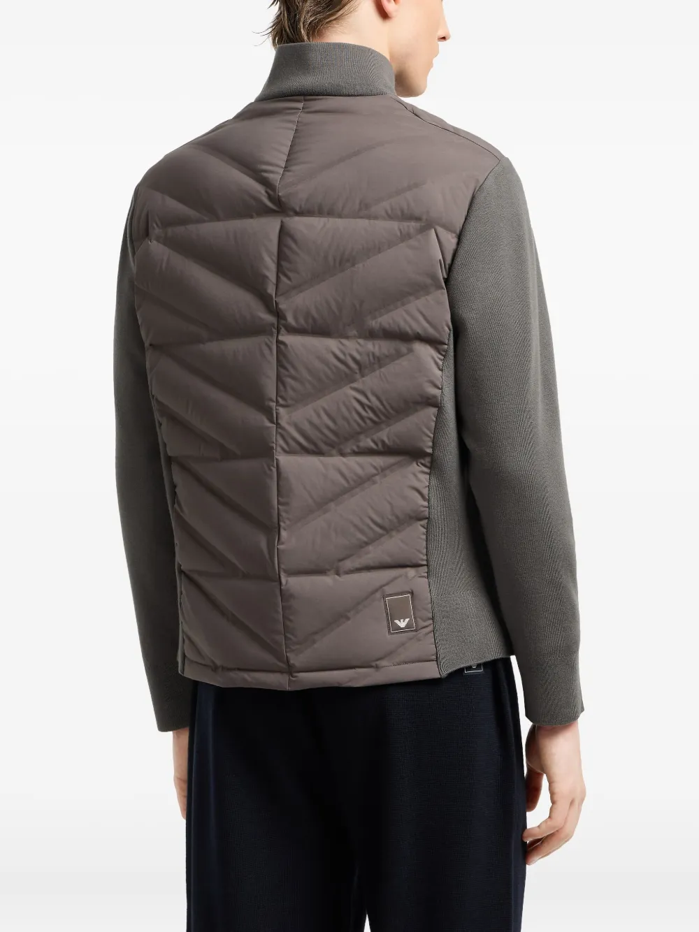 Emporio Armani Gewatteerd jack met vlakken Grijs