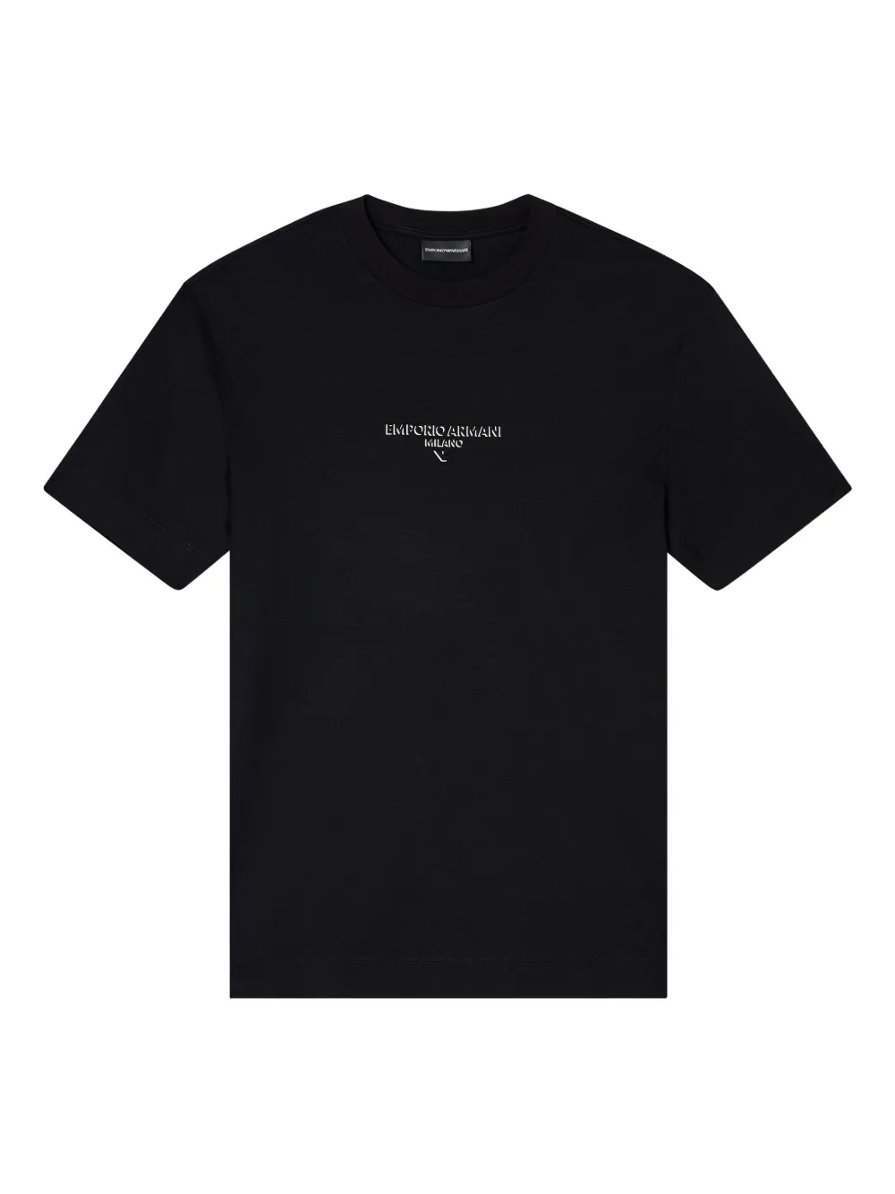 Emporio Armani logo-embroidered T-shirt | Black | Image 1