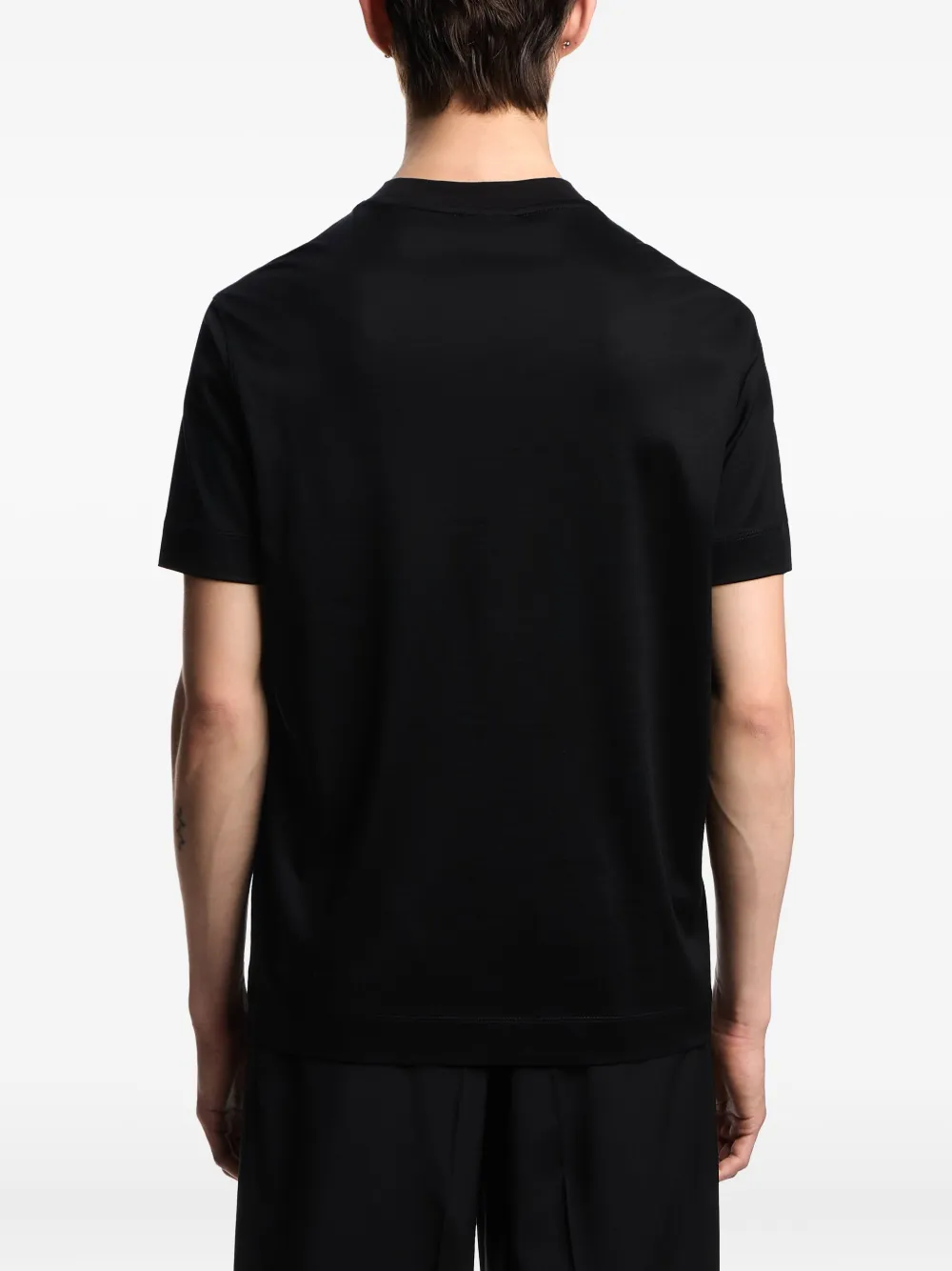 Emporio Armani T-shirt met geborduurd logo Zwart
