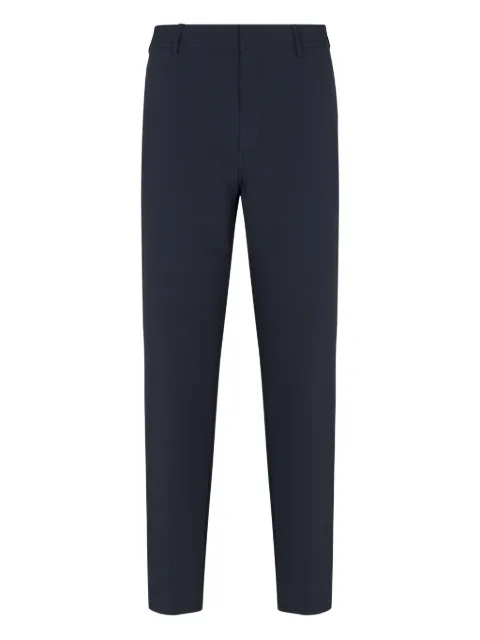 Emporio Armani textured flat-front trousers
