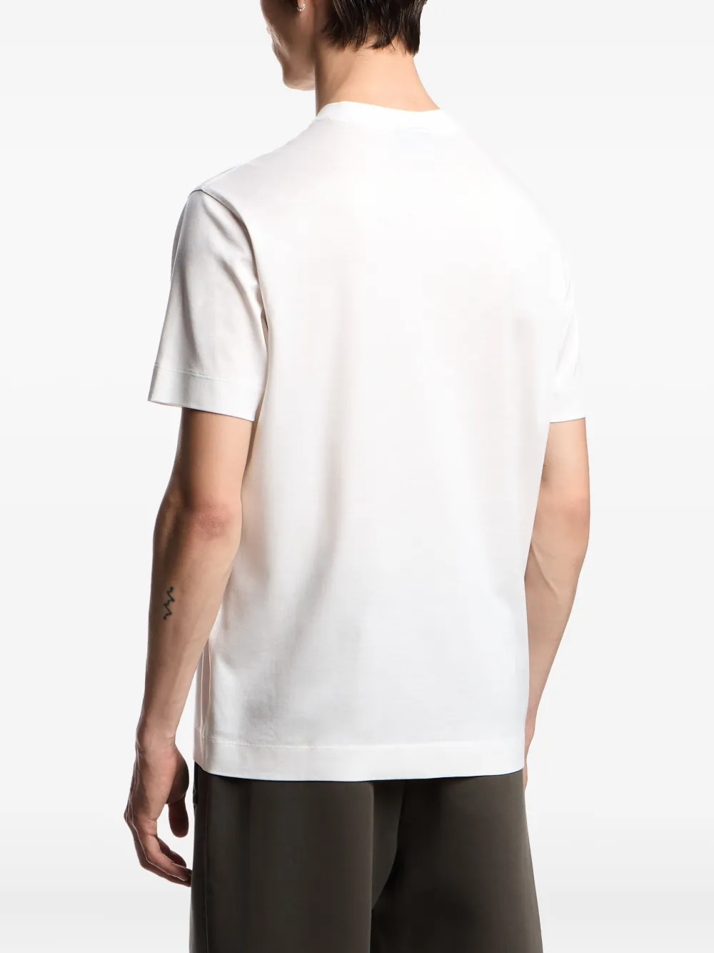 Emporio Armani T-shirt met geborduurd logo Wit