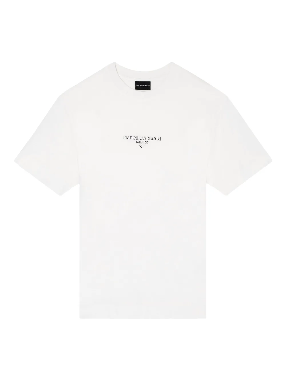 Emporio Armani T-shirt met geborduurd logo Wit