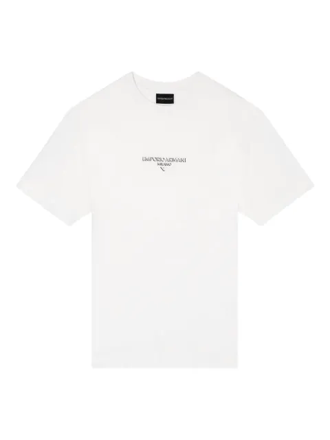 Emporio Armani logo-embroidered T-shirt