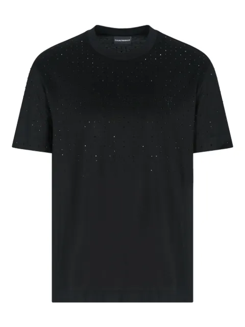 Emporio Armani playera con detalles de cristal