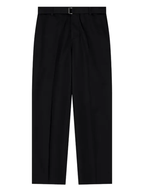 Emporio Armani belted flat-front trousers