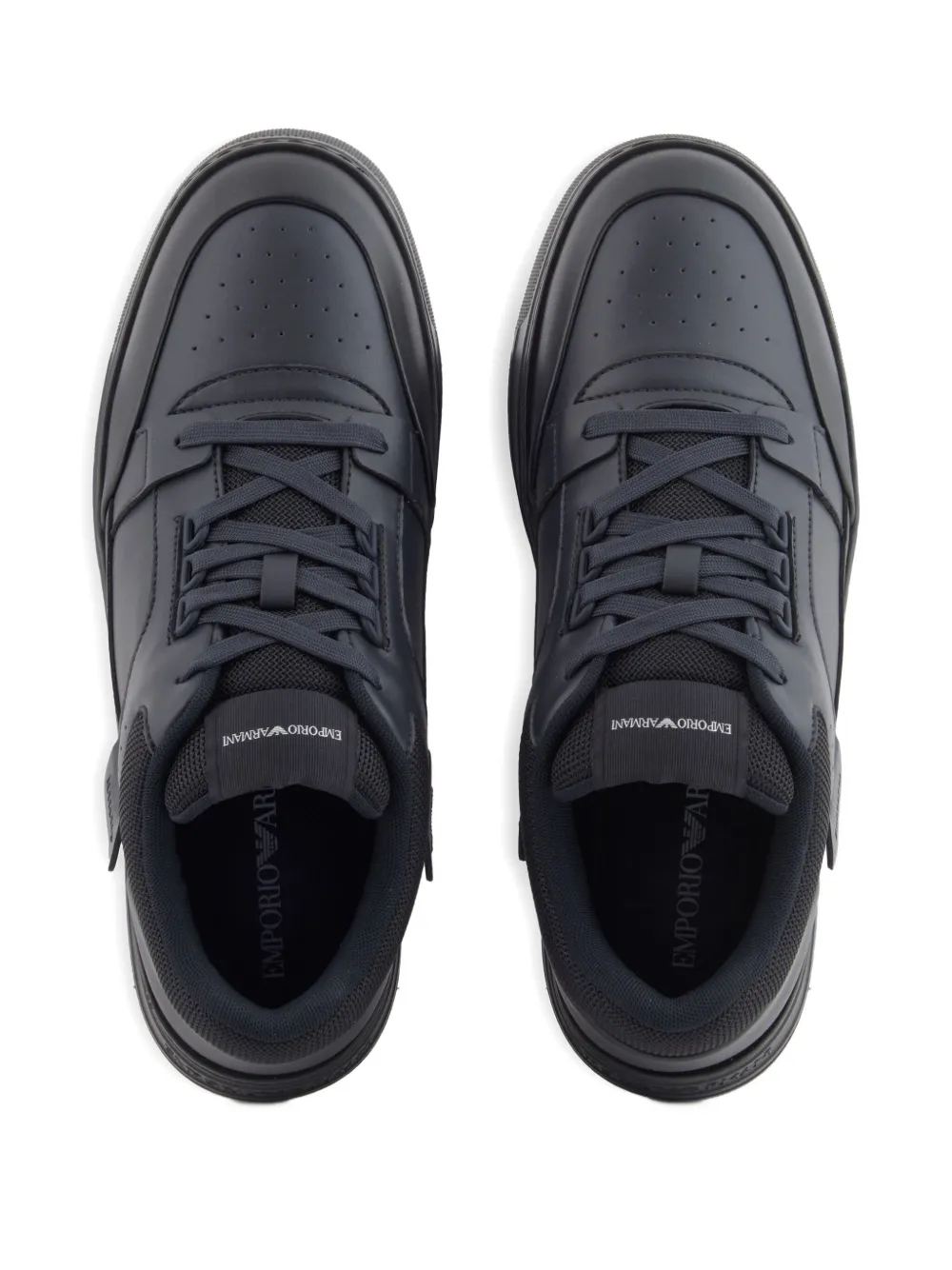 Emporio Armani Sneakers met leren vlakken Blauw