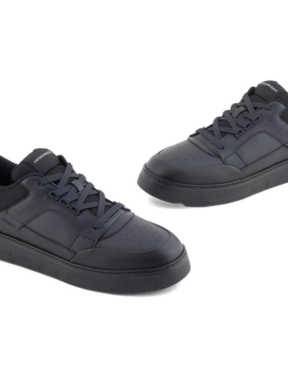 Emporio Armani Sneakers met leren vlakken Blauw