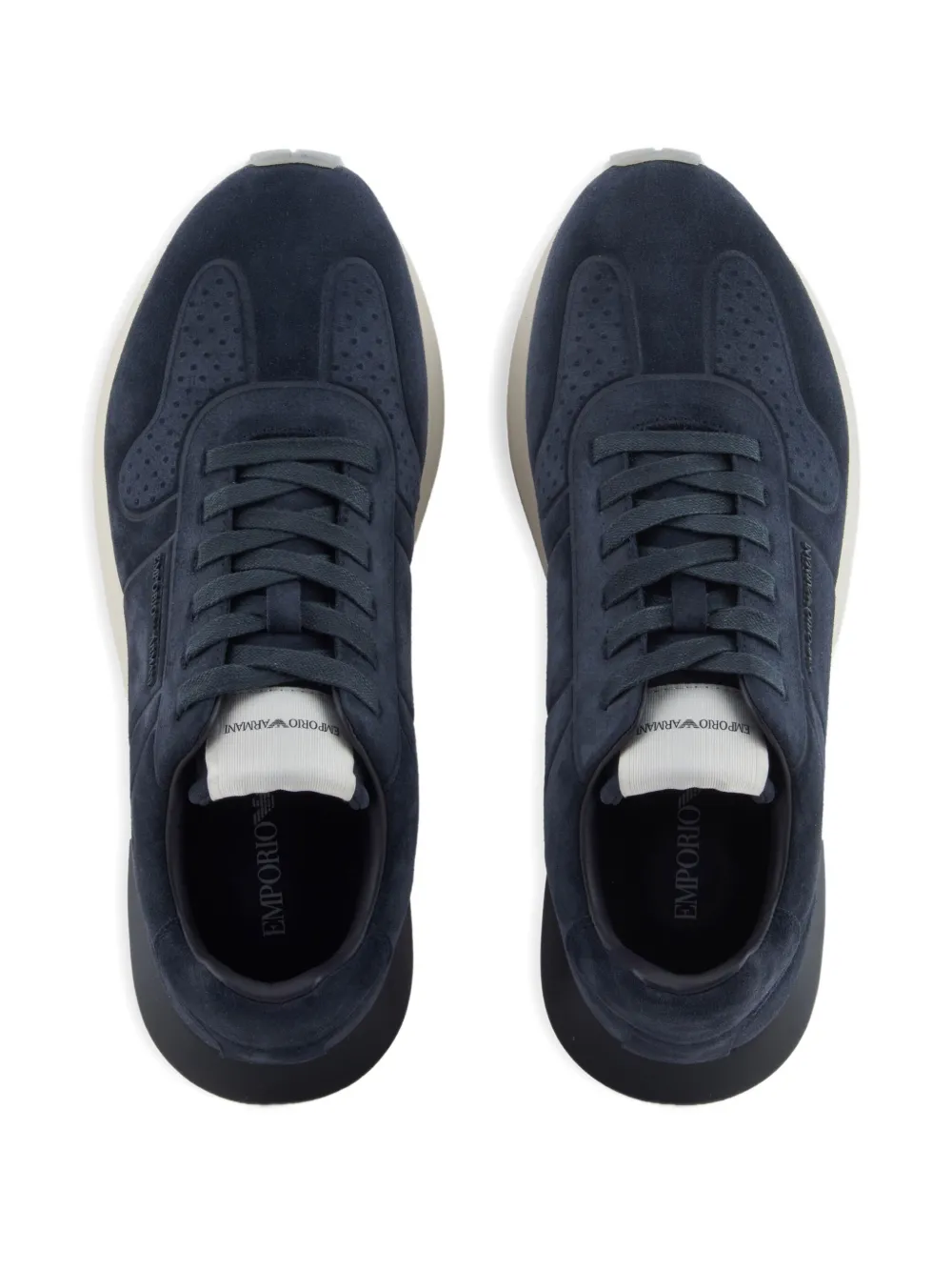 Emporio Armani Sneakers met logo Blauw