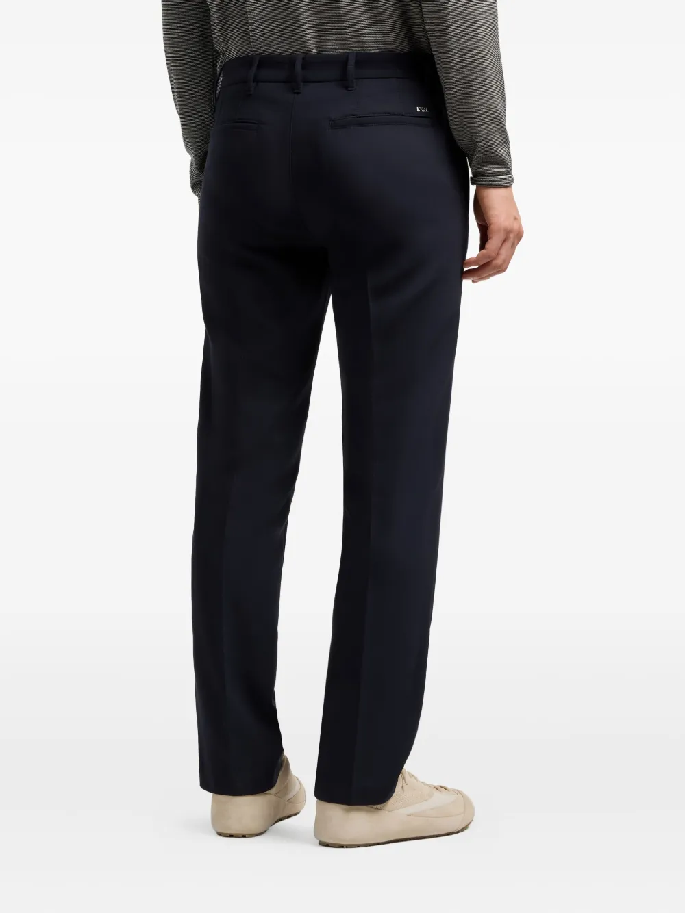 Emporio Armani Pantalon met platte voorkant - Blauw